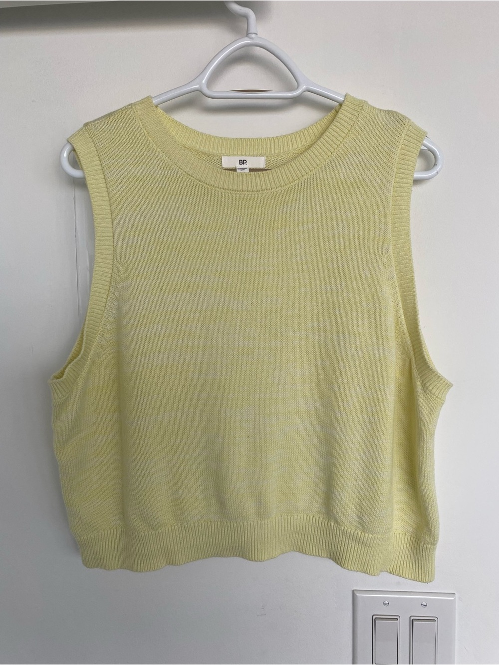 bp Pastel Yellow Knit Sleeveless Tank